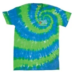 Peaceful Valley's Organic Tie Dye T-Shirt Blue/Green (Small)