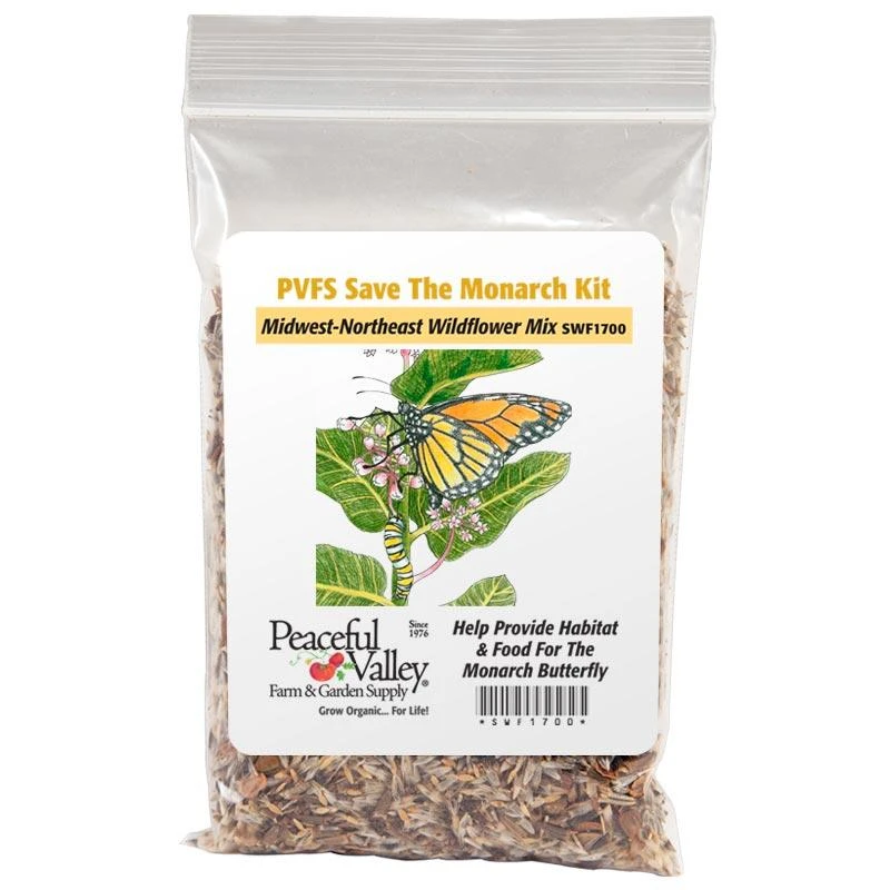 Peaceful Valley Save The Monarch Kit - Midwest To Northeast (1/8 Lb) 1 Peaceful Valley Save The Monarch Kit - Midwest To Northeast (1/8 Lb)